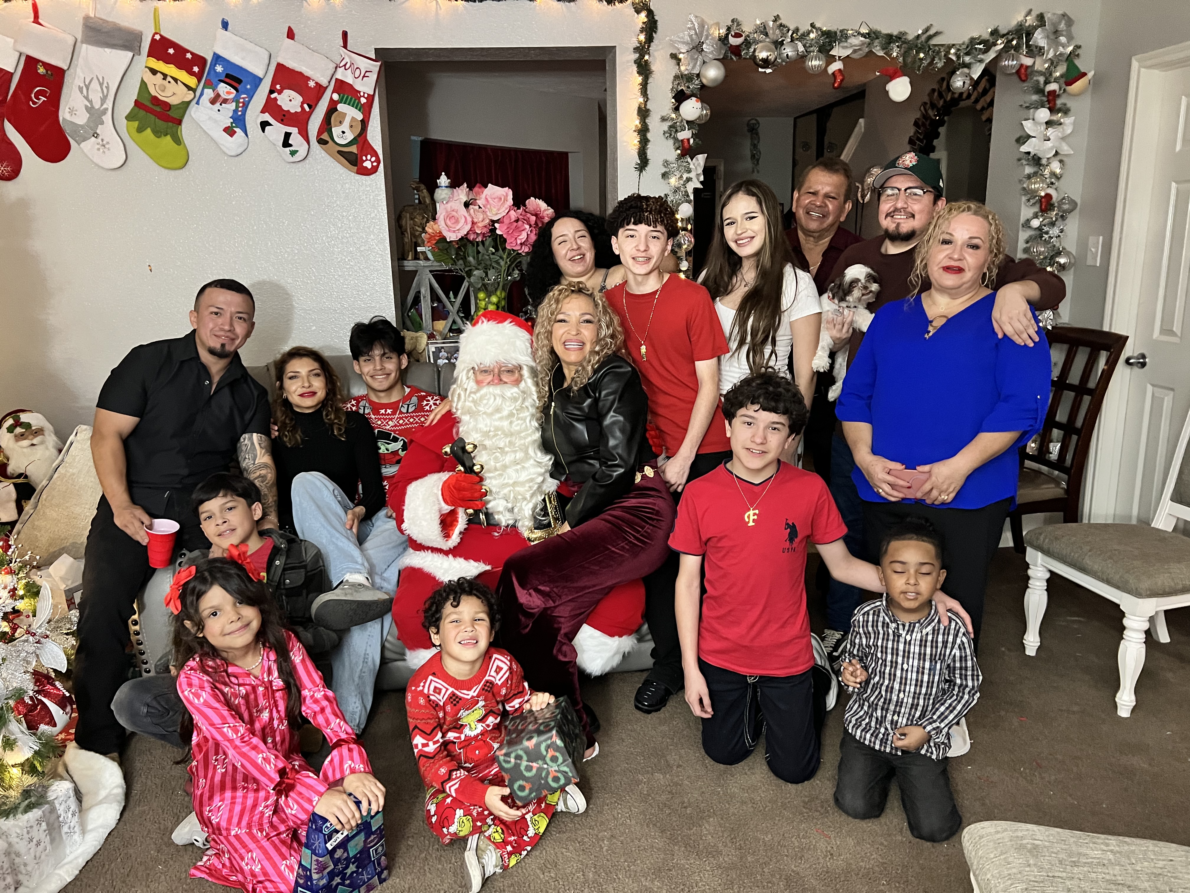 Santa Tony with family