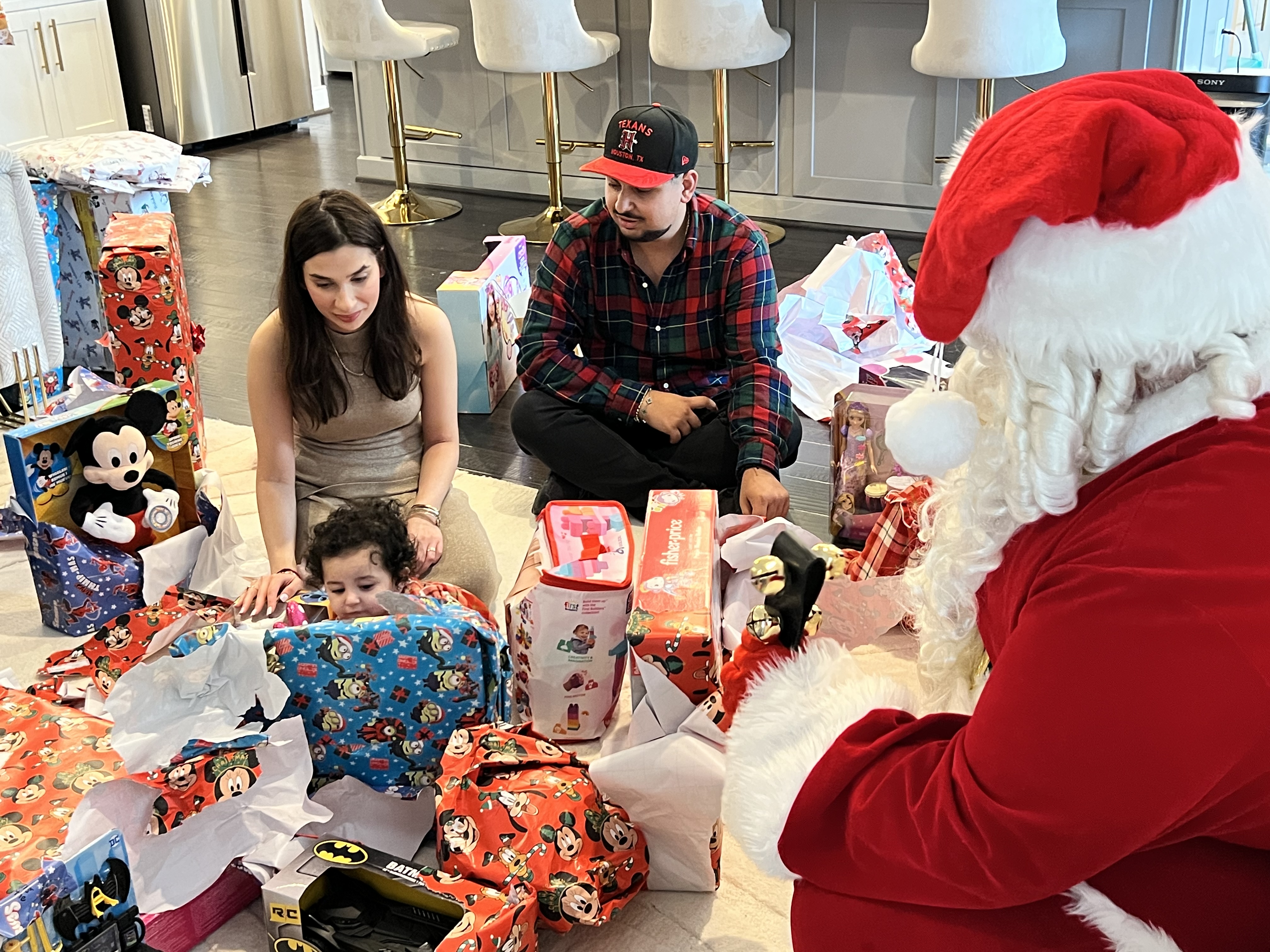 Santa Tony with kids